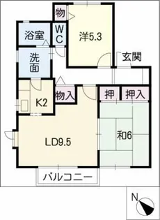 プレジール・ヴィラ【1階】の間取り