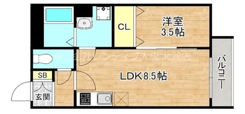 ライフ・アンス【1階】の間取り