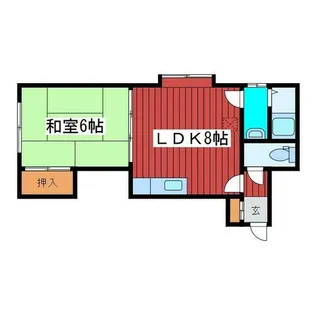 月寒ハニーグリーン【3階】の間取り