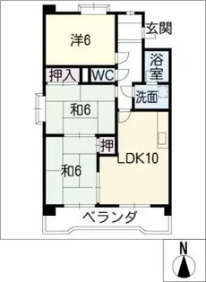 第2みかん山ハイツ【3階】の間取り