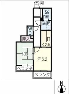 ラウムズ虹ヶ丘【3階】の間取り