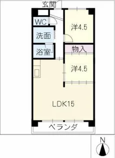 高針中央マンション【4階】の間取り