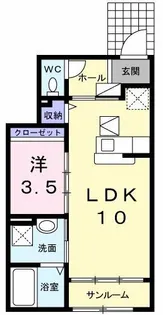 コートディアス【1階】の間取り