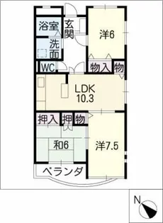 3LDKの間取り画像