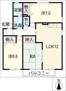エクセルコートアモン【2階】の間取り