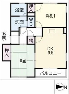 ラフォーレ・ドゥ【1階】の間取り