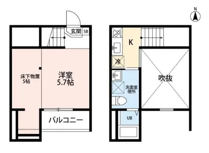 イーストヴィレッジ【205号室】の間取り