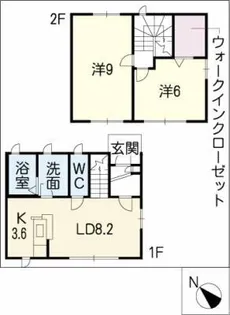 エーリ岩倉【2階】の間取り