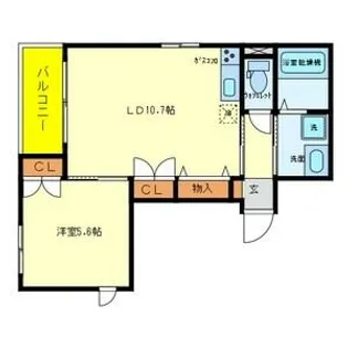 ヘーベルメゾン九条【3階】の間取り