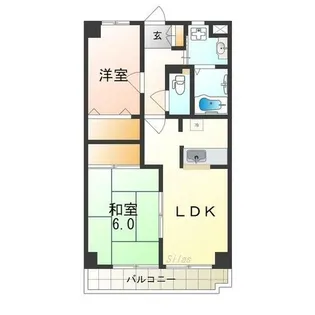 サンライズ三国ヶ丘【2階】の間取り