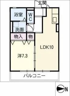 WHITE HAPPINESSB棟【1階】の間取り