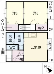 アイリス江南【2階】の間取り