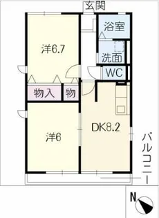 シャトレⅡ【2階】の間取り