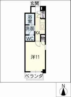 ベルツリーズ桐林【3階】の間取り