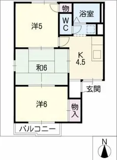 サンテルハイツ【2階】の間取り