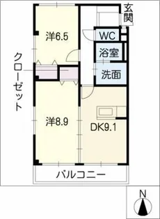 ノース シャルマン【2階】の間取り