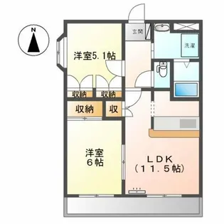 コンフォールメゾン【1階】の間取り