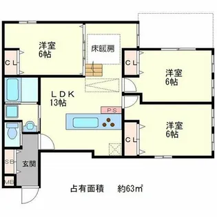 グリーンヒル下鴨本通【1階】の間取り