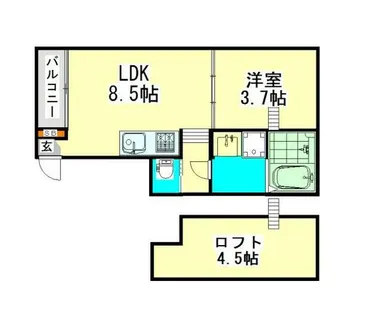 グランツ松葉町【2階】の間取り