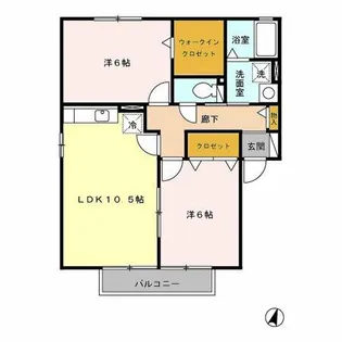 セジュール あいりす B【2階】の間取り