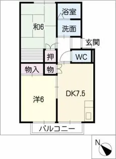 カーザ・ステラ【2階】の間取り