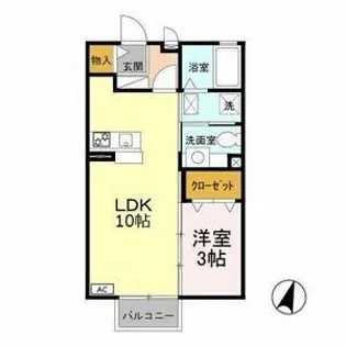 モナリエ大和【2階】の間取り
