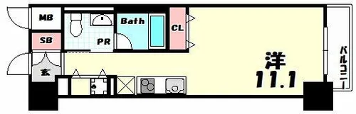 レジディア神戸磯上【5階】の間取り