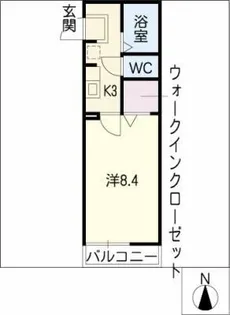 ベルデュール稲上【2階】の間取り