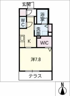 シャーメゾンガーデンズ ロウクワット【1階】の間取り