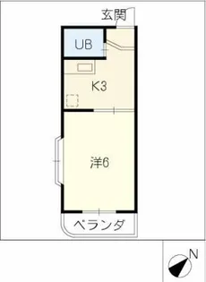 サンシャインハイツ【2階】の間取り