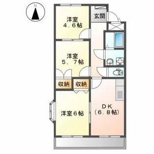 デュオプルーリオン【3階】の間取り