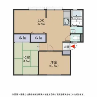 ヴィラージュ北野田【1階】の間取り