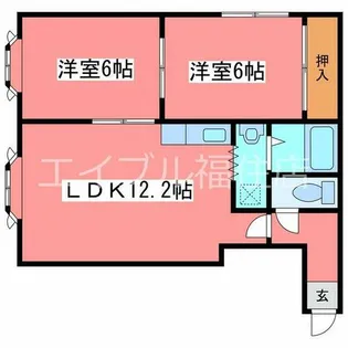 アバカスヴィラ月寒【3階】の間取り