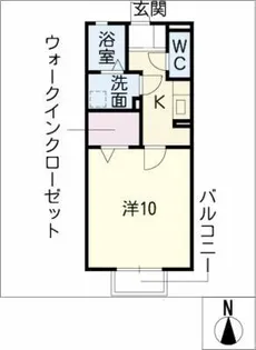 1Kの間取り画像