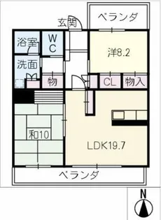 ボヌール【4階】の間取り