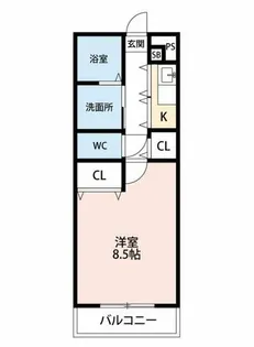 Mist House 103【2B号室】の間取り