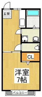 1Kの間取り画像