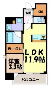 URBAN-HEAL HISAYAODORI PARK【7階】の間取り