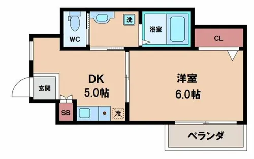 ラルーチェ逢阪【4階】の間取り