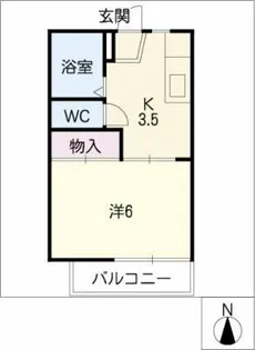 フレグランス大坪C棟【1階】の間取り