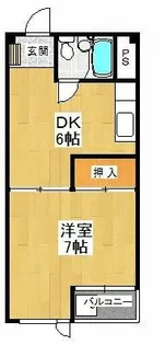 ニューハイツ松川【1階】の間取り