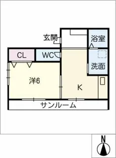 入谷ハイツ【2階】の間取り