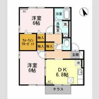 ヴィラージュルピナ C棟【1階】の間取り