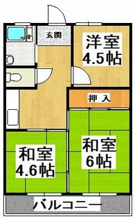 小田第一マンション【2階】の間取り