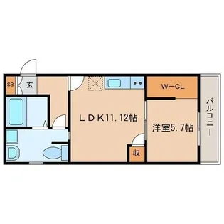 デュオ呉服町【3-B号室】の間取り