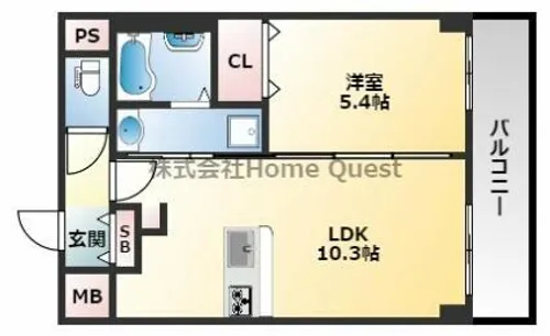 Ms arte上小阪【5階】の間取り