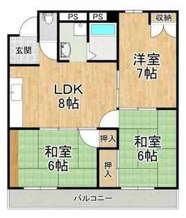 ヴィラ千代田【1階】の間取り