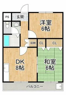 アミューレット光明池【2階】の間取り