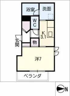 シャーメゾン唐山【1階】の間取り