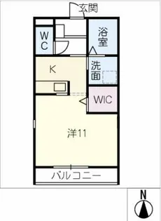 ジュネス徳次 N棟【1階】の間取り